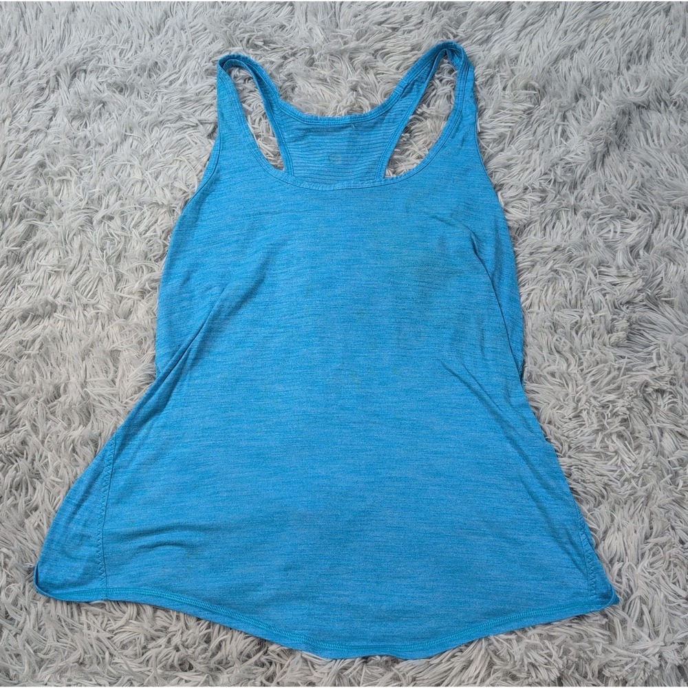 Lululemon Shirt Womens S Blue Tank Top Tee Athletic Stretch Active Wear